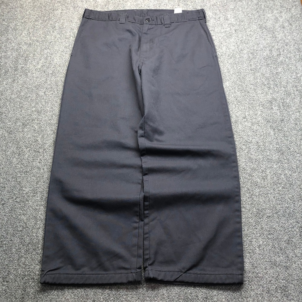 Dickies Mens Loose Fit Work Pants Navy Blue LP817CH 36x27 Wide Leg Twill Chinos